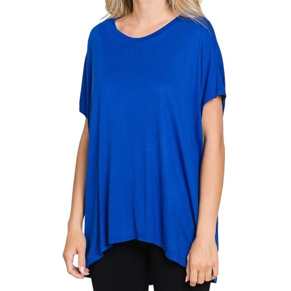 Culture Code Blue Round Neck Oversized Flowy Sleeveless Tank Top CAK1557 - Picture 3 of 8